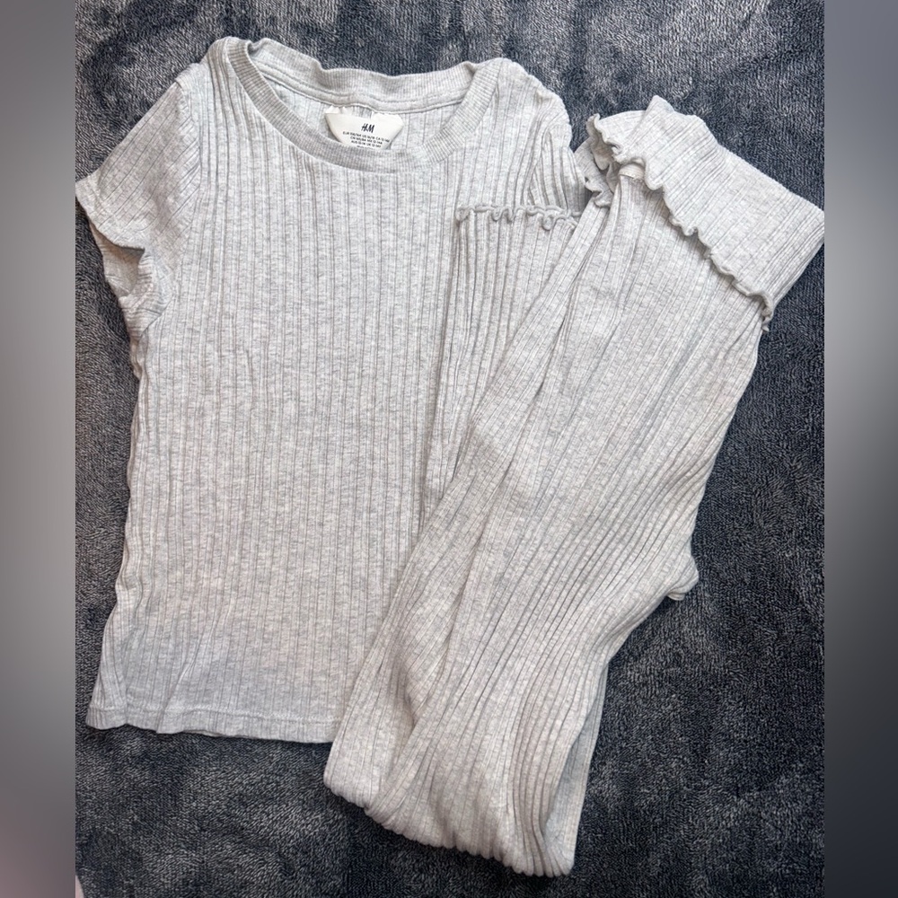 H&M Gray matching set Size 14 girls
